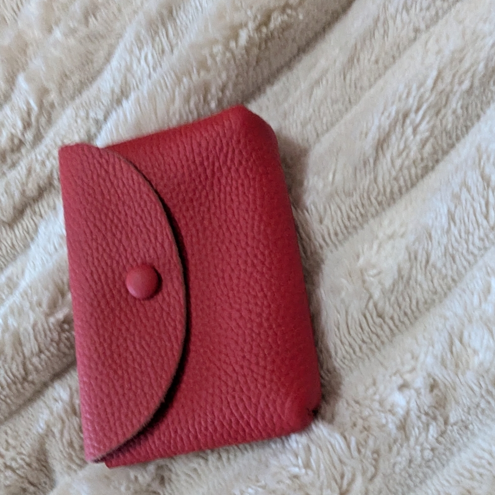 Source Unknown Red Textured Wallet